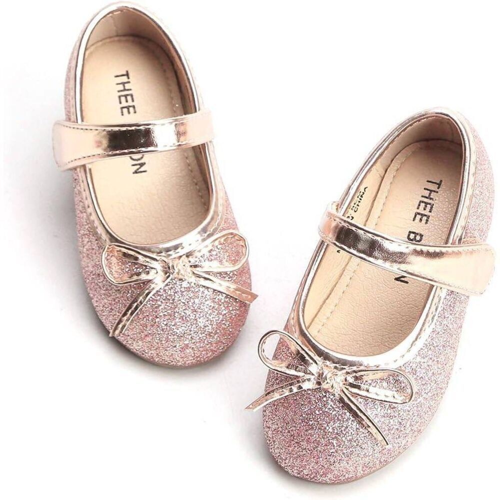 THEE BRON Girl's Toddler/Little Kid Ballet Mary Jane Flat Dress Shoes Size 11